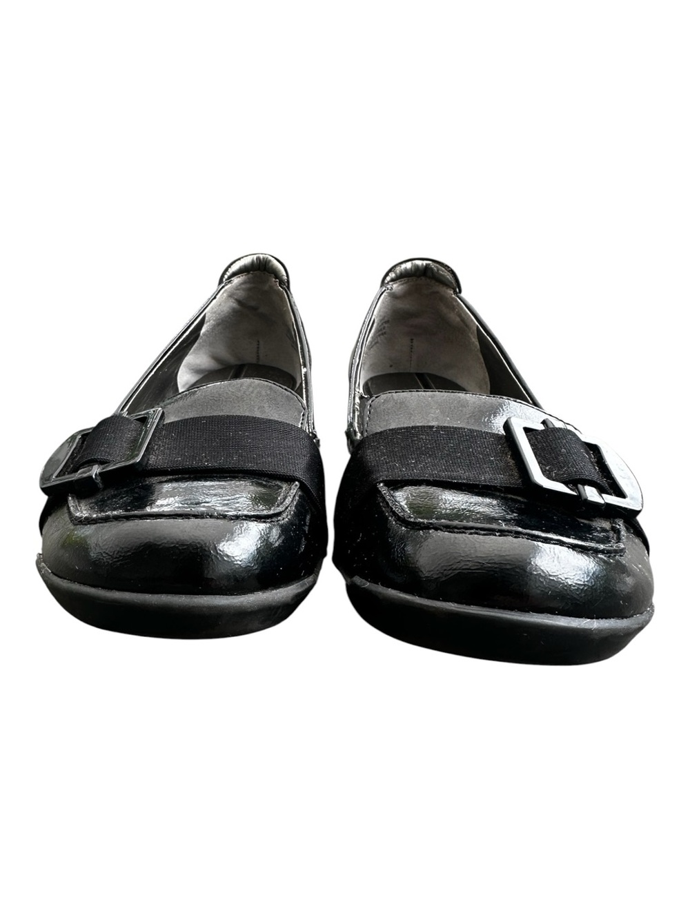Kenneth Cole Reaction Aces Wild Black Patent Buckle Loafers 9